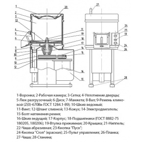 Картофелечистка Торгмаш, Барановичи МОК-300М, фото 4