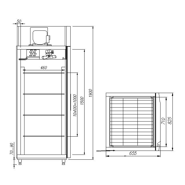 Холодильный шкаф Carboma R560 INOX, фото 2