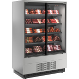 Холодильная горка Carboma FC20-07 VV 1,0-1 0300 STANDARD фронт X1 (версия 2.0) (9006-9005)(боковины металлические), фото 1