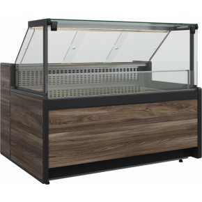 Холодильная витрина Carboma GELIOS GC111 VV 0,94-1 динамика без боковин Тёмный дуб (1008), фото 1