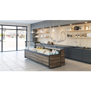 Холодильная витрина Carboma GELIOS GC111 VV 1,25-1 динамика без боковин Мариель (1010), фото 4