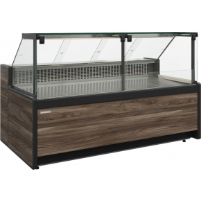 Холодильная витрина Carboma GELIOS GC111 VV 2,0-1 динамика без боковин Тёмный дуб (1008), фото 1