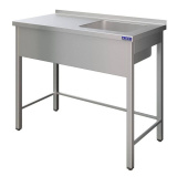 Ванна моечная с рабочей поверхностью Atesy ВСМЦС-Л-1П.500.400-1200.600-1-02 (ВСМЦ-1/1200/600Н с левым столом), фото 1