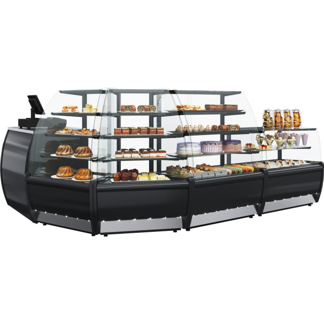 Кондитерская витрина Carboma MINI ВХСв-0,9д FLANDRIA LIGHT (K70 VM 0,9-12) Техно (0011-9005), фото 3