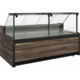 Холодильная витрина Carboma GELIOS GC111 SV 3,75-1 газлифт без боковин Тёмный дуб (1008), фото 1