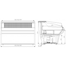 Холодильная витрина Carboma BAVARIA G110 VM 1,25-2 динамика открытая, фото 2