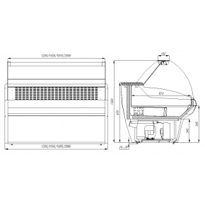 Холодильная витрина Carboma BAVARIA G110 VM 2,5-1 динамика, фото 4