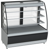 Кондитерская витрина Carboma FLANDRIA STANDARD K70 VM 1,3-2 открытая Техно (9006-9005), фото 1