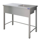 Ванна моечная с рабочей поверхностью Atesy ВСМЦС-Л-1П.500.400-1200.600-02-О (ВСМЦ-1/1200/600Н с левым столом), фото 1