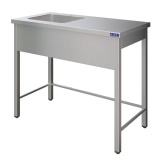 Ванна моечная с рабочей поверхностью Atesy ВСМЦС-Л-1Л.500.400-1200.600-02-О (ВСМЦ-1/1200/600Н с правым столом), фото 1