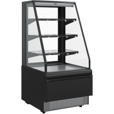 Кондитерская витрина Carboma CUBE STANDARD KC70 VM 0,9-2 открытая Техно (9006-9005), фото 1