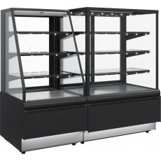 Кондитерская витрина Carboma CUBE STANDARD KC70 VM 0,9-2 открытая Техно (9006-9005), фото 2