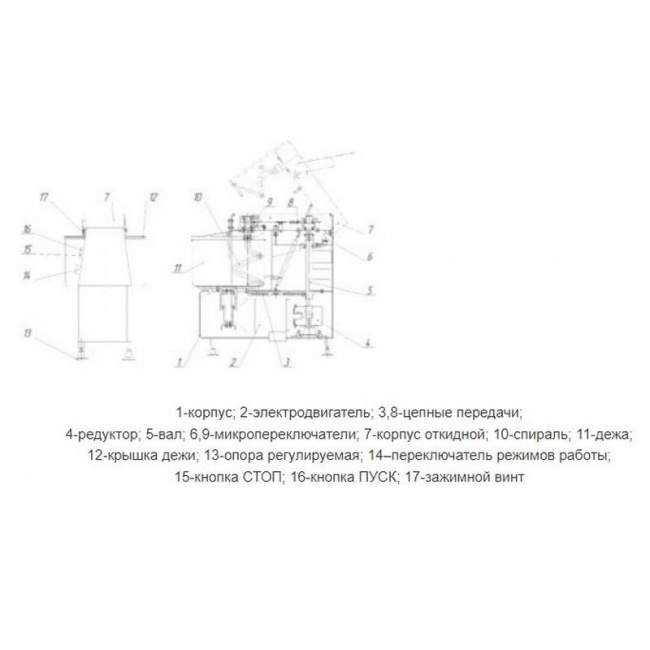 Тестомес спиральный Торгмаш, Барановичи МТ-60, фото 3