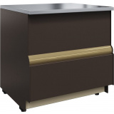 Неохлаждаемый прилавок Carboma CUBE KC70 N 0,6-7 (П-0,6) Шоколад / золото (0102-0109), фото 1