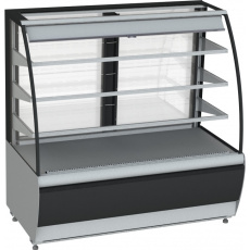 Кондитерская витрина Carboma FLANDRIA STANDARD K70 VM 0,6-2 открытая Техно (9006-9005), фото 1