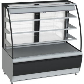 Кондитерская витрина Carboma FLANDRIA STANDARD K70 VM 0,6-2 открытая Техно (9006-9005), фото 1