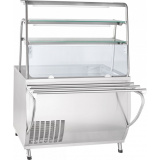 Холодильная витрина-прилавок Abat ПВВ(Н)-70Т-НШ нержавеющая сталь, фото 1