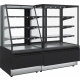 Кондитерская витрина Carboma CUBE STANDARD KC70 VM 1,3-2 открытая Техно (9006-9005), превью 2