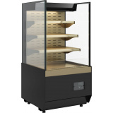 Холодильная горка Carboma CUBE 2 STANDARD KC70 VM 0,6-2 2.0 (прямые боковины) Техно (9005), фото 1