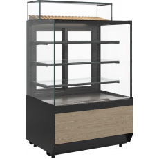 Кондитерская витрина Carboma CUBE 2 LIGHT KC70 VM 1,3-1 2.0 Черный-бронза (9005-0109), фото 3