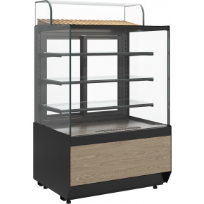 Кондитерская витрина Carboma CUBE 2 LIGHT KC70 VM 1,3-1 2.0 Техно (9005), фото 2
