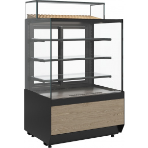 Кондитерская витрина Carboma CUBE 2 LIGHT KC70 VM 1,3-1 2.0 Техно (9005), фото 3