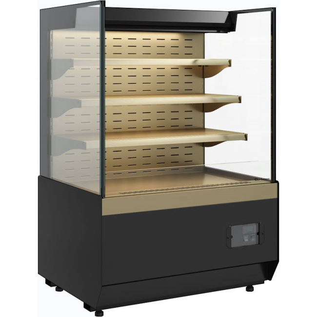 Холодильная горка Carboma CUBE 2 STANDARD KC70 VM 0,9-2 2.0 (прямые боковины) Черный-бронза (9005-0109), фото 1