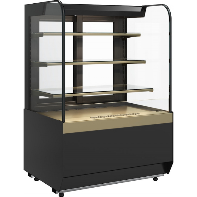 Кондитерская витрина Carboma RADIUS STANDARD KR70 VM 0,9-2 Черный-бронза (9005-0109), фото 1