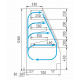 Кондитерская витрина Carboma FLANDRIA STANDARD K70 VM 1,3-2 открытая Техно (9006-9005), превью 2