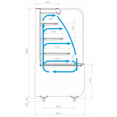 Кондитерская витрина Carboma RADIUS STANDARD KR70 VM 1,3-2 Техно (9005), фото 4