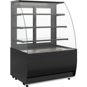 Кондитерская витрина Carboma FLANDRIA 2 LIGHT K70 VM 0,9-1 2.0 Техно (9005), фото 1