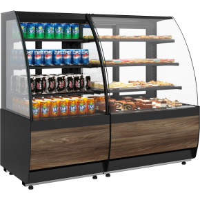 Кондитерская витрина Carboma FLANDRIA 2 LIGHT K70 VM 0,9-1 2.0 Техно (9005), фото 3