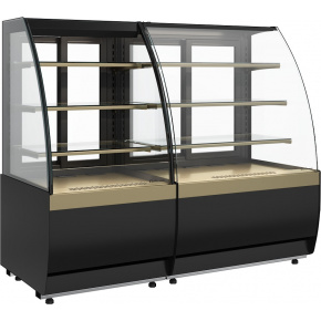 Кондитерская витрина Carboma FLANDRIA 2 STANDARD K70 VM 0,9-2 2.0 Техно (9005), фото 2
