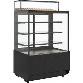 Кондитерская витрина Carboma CUBE 2 STANDARD KC70 VV 0,6-1 2.0 Техно (9005), фото 3