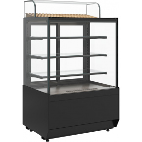 Кондитерская витрина Carboma CUBE 2 STANDARD KC70 VV 0,6-1 2.0 Техно (9005), фото 4
