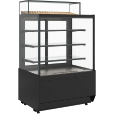 Кондитерская витрина Carboma CUBE 2 STANDARD KC70 VV 0,9-1 2.0 Техно (9005), фото 3