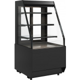 Кондитерская витрина Carboma CUBE 2 STANDARD KC70 VM 0,6-2 2.0 (скошенные боковины) Техно (9005), фото 1