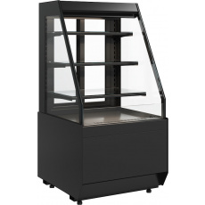 Кондитерская витрина Carboma CUBE 2 STANDARD KC70 VM 0,6-2 2.0 (скошенные боковины) Техно (9005), фото 1