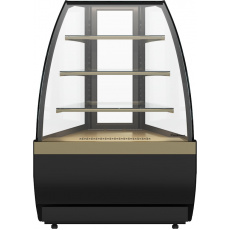 Кондитерская витрина Carboma FLANDRIA 2 STANDARD K70 VV-3 2.0 (внешний угол 45) Черный-бронза (9005-0109), фото 1