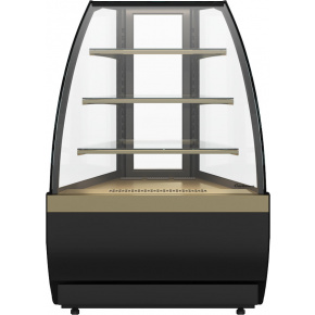 Кондитерская витрина Carboma FLANDRIA 2 STANDARD K70 VV-3 2.0 (внешний угол 45) Черный-бронза (9005-0109), фото 1