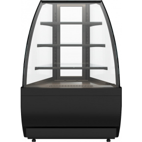 Кондитерская витрина Carboma FLANDRIA 2 STANDARD K70 VV-3 2.0 (внешний угол 45) Техно (9005), фото 1