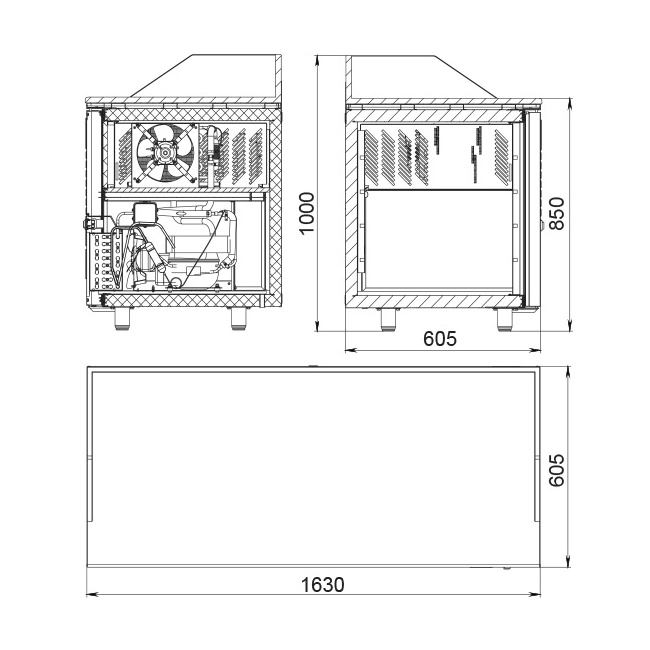 Холодильный стол Polair TM3pizza-GC, фото 3