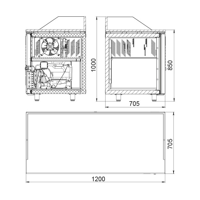 Холодильный стол Polair TM2GNpizza-GC, фото 3