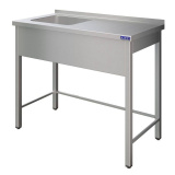 Ванна моечная с рабочей поверхностью Atesy ВСМЦС-Л-1Л.500.400-1200.600-1-02 (ВСМЦ-1/1200/600Н с правым столом), фото 1