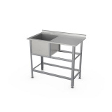 Ванна моечная с рабочей поверхностью Atesy ВСМС-Б-1Л.700-1550.850-1-02 (ВМС-1/700 с бортом), фото 1