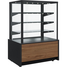Кондитерская витрина Carboma ВХСв-0,9д CUBE LIGHT (KC70 VM 0,9) Техно (9006-9005), фото 2