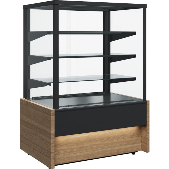 Кондитерская витрина Carboma ВХСв-0,9д CUBE LIGHT (KC70 VM 0,9) Техно (9006-9005), фото 4